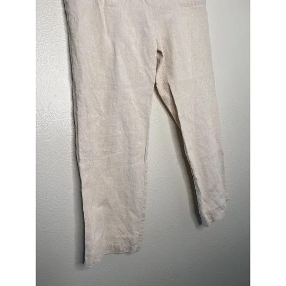 Carter Club Petite‎ Classic Fit Linen Blend Pants Beige Size 10P - Picture 2 of 7
